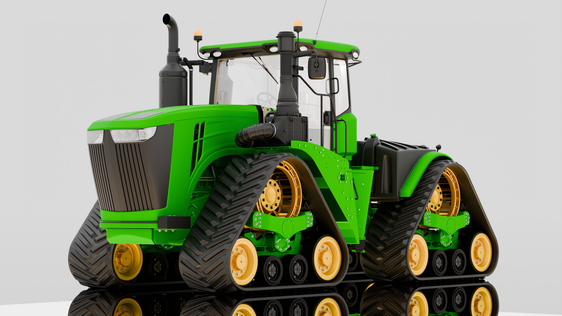 John Deere 9rx Tractor Ultra Light Vehicle Low Poly 3d Model Turbosquid 2268868 8955