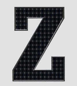 Solar Panel Letter - Z 3D