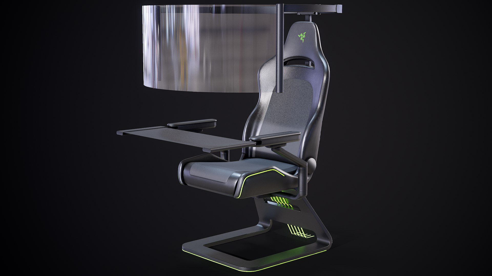 Razer chair online with screen