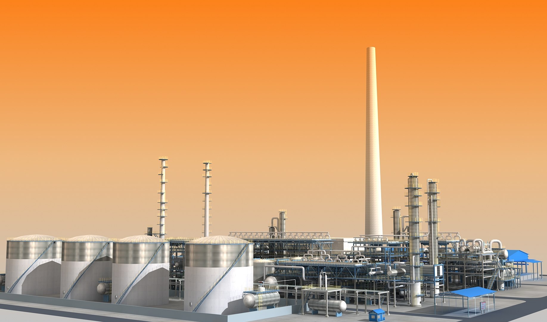3D Refinery Industry Refining Model - TurboSquid 1279194