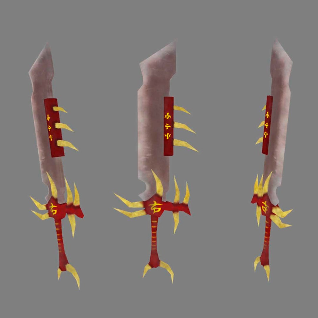 3d Model Epic Swords