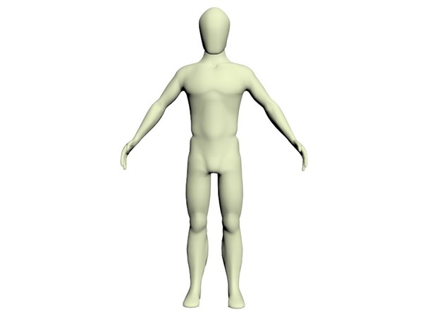 3d Model Simple Female Character Body