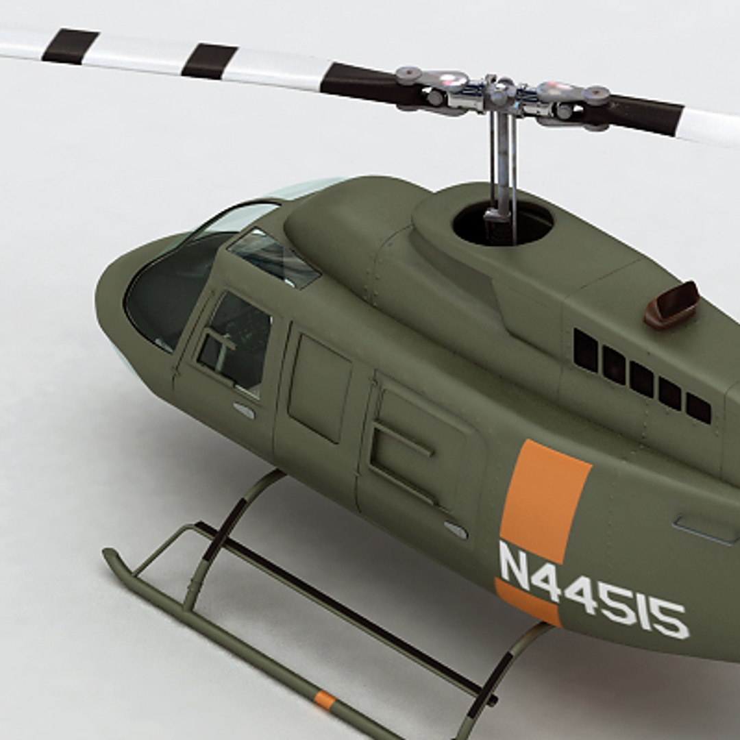 Military Bell 206l Interior 3ds