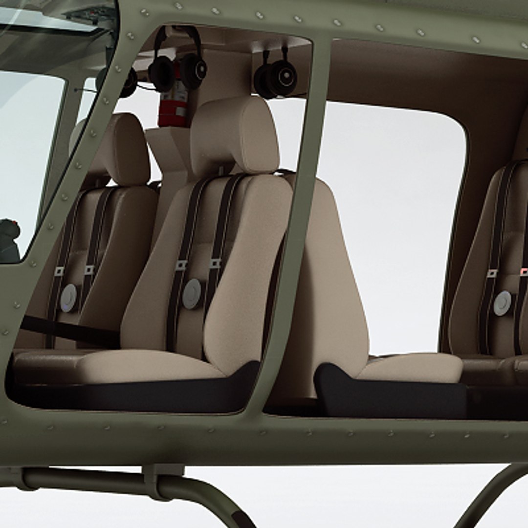 Military Bell 206l Interior 3ds