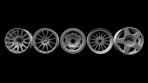 c4d Car wheels Industrial metal wheels blender