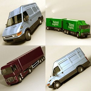 3ds max european vehicles truck trailer