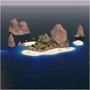3D Rocky Island