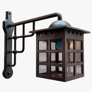 Antique Black Iron Entrance Lamp