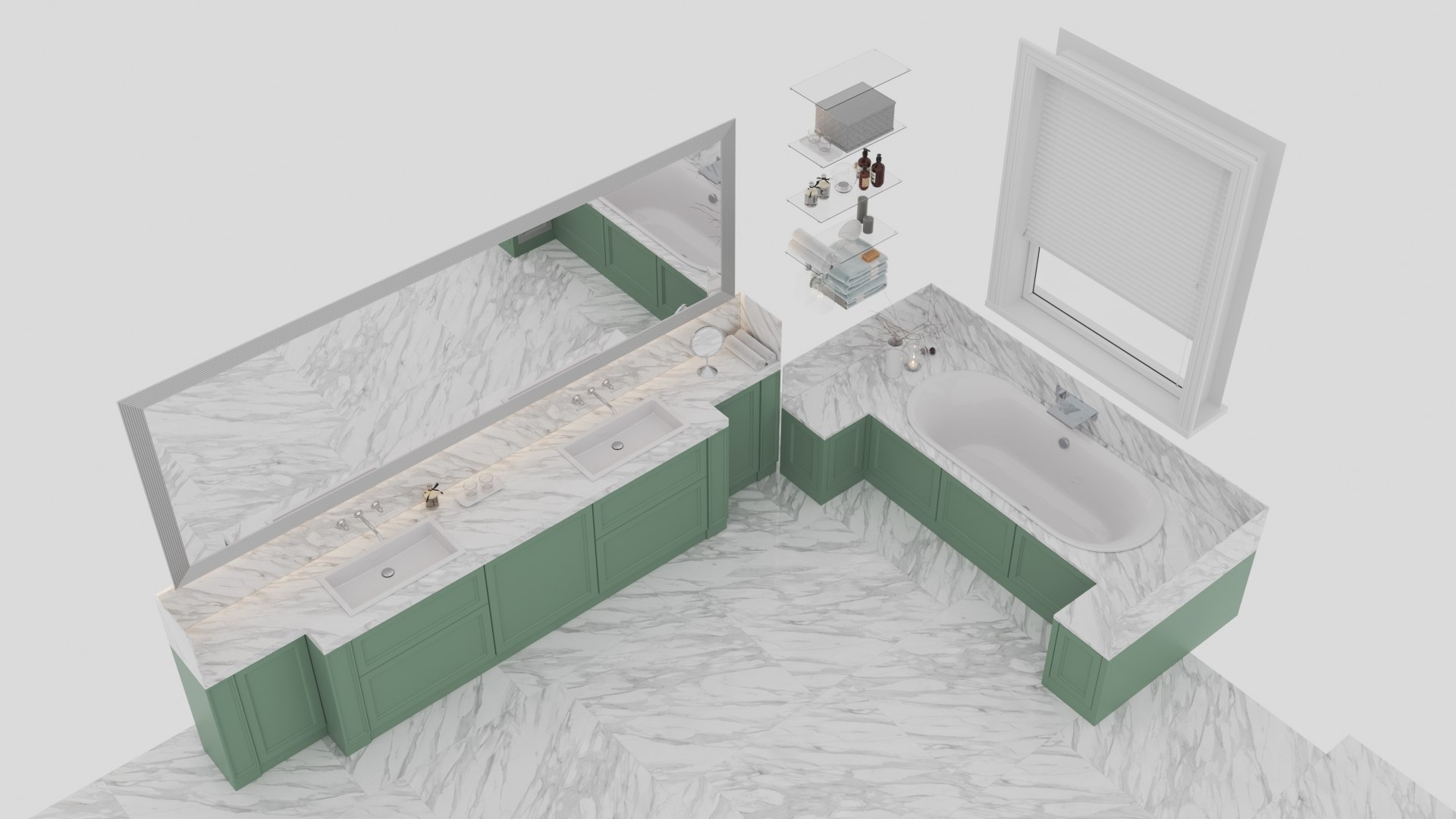 3D Modern Bathroom Set 3 Model TurboSquid 2080160