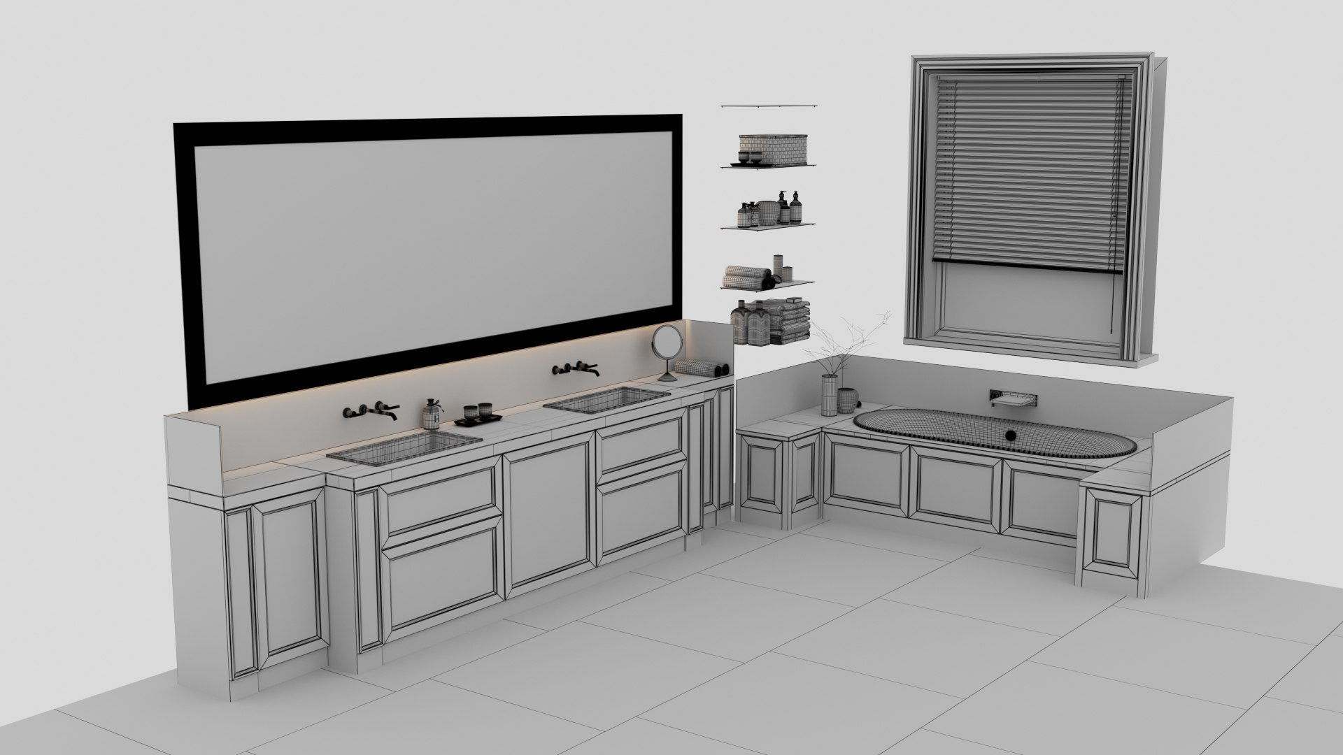 3D Modern Bathroom Set 3 Model TurboSquid 2080160