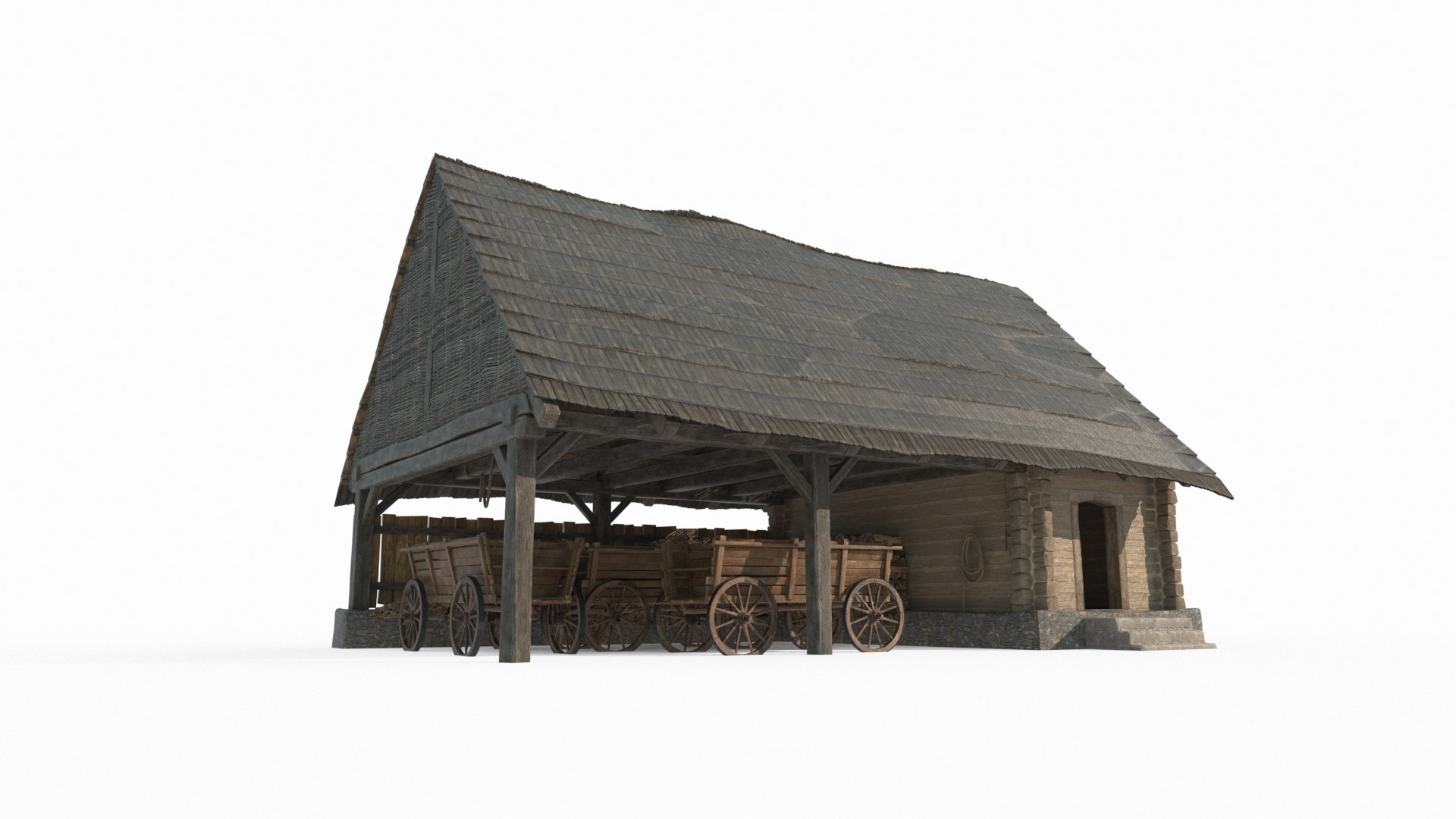 3D Medieval Architectural Storage Room - TurboSquid 2388575