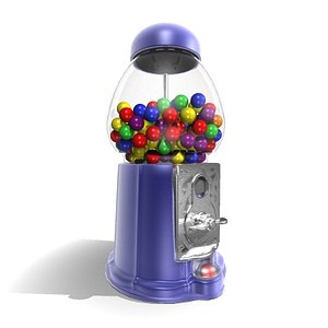 gumball machine candy dispenser 3d model