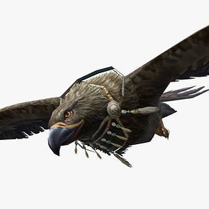 Animated eagle with necklace