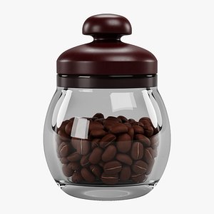 3D model Coffee Beans in Jar