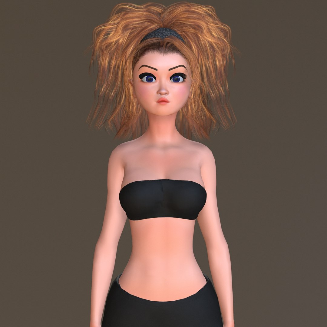 3D celina cartoon girl model - TurboSquid 1337710