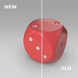 free plastic dice 3d model