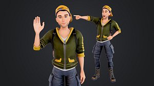 Explorer Cartoon Character model