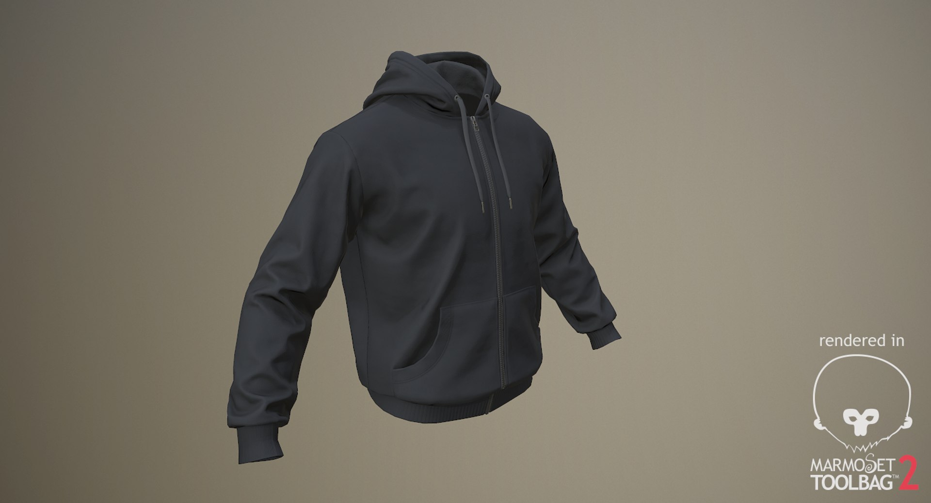 3D realistic black hoodie 02 model - TurboSquid 1299186