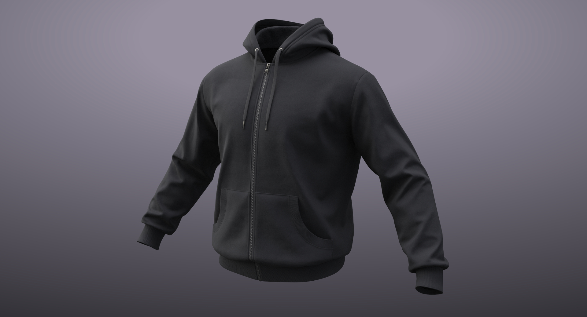 3D realistic black hoodie 02 model - TurboSquid 1299186