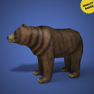 real time bear modeled 3d model
