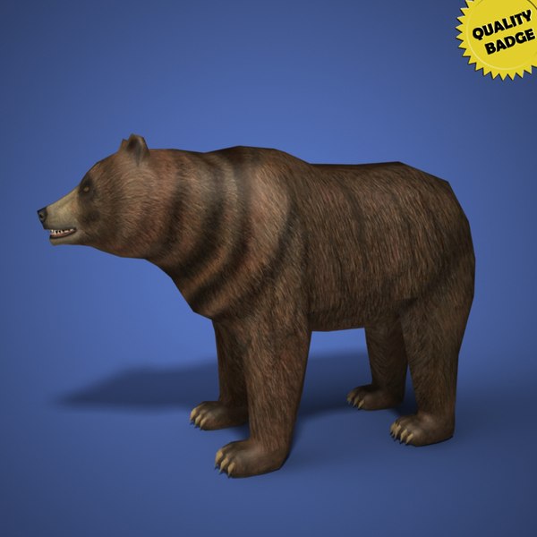 model beruang model 3d waktu nyata