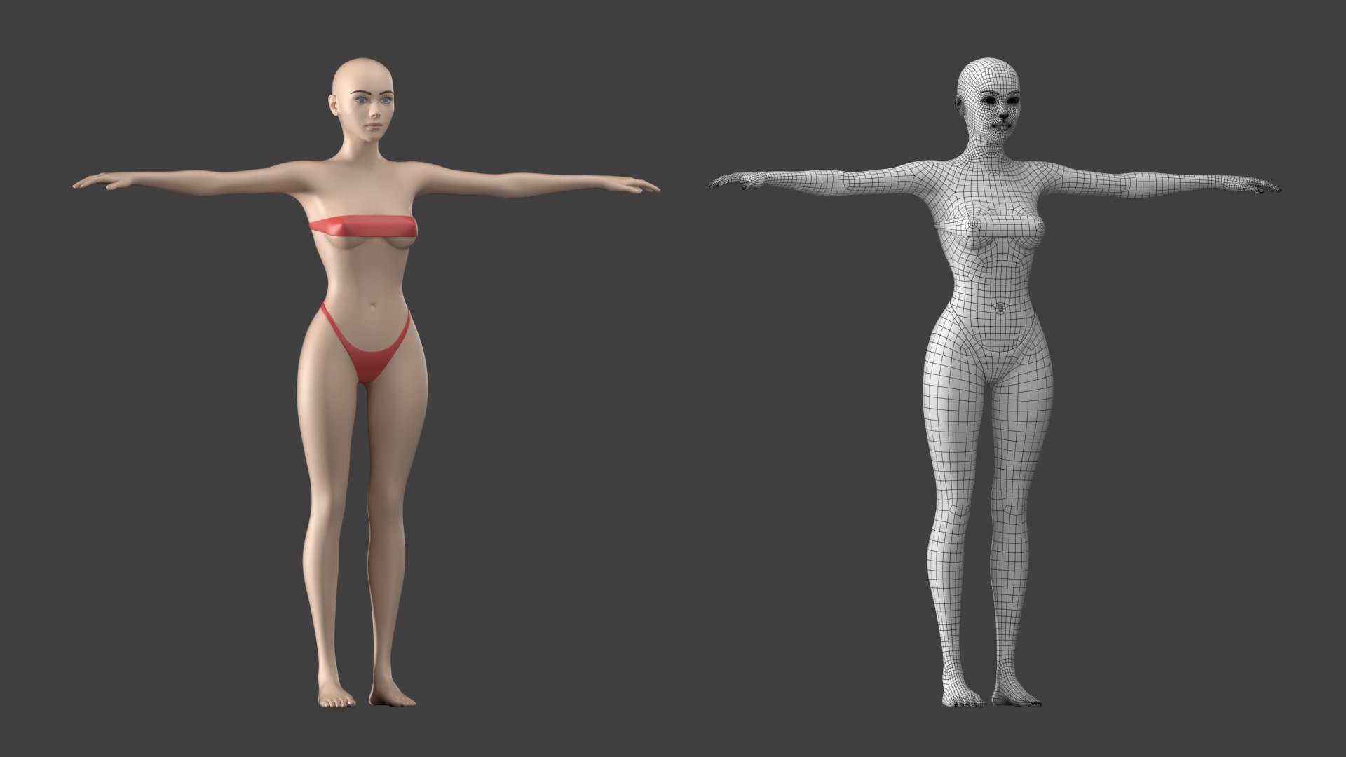 ArtStation - FEMALE T POSE CHARACTER