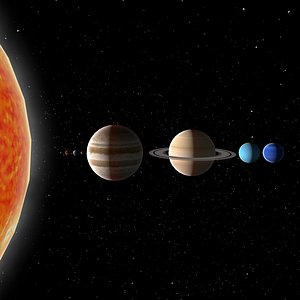 solar sun planets 3d model