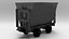 3D model Mining Rail Cart Black New