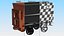 3D model Mining Rail Cart Black New
