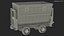 3D model Mining Rail Cart Black New