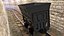 3D model Mining Rail Cart Black New