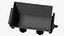 3D model Mining Rail Cart Black New