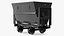 3D model Mining Rail Cart Black New