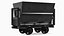 3D model Mining Rail Cart Black New