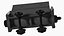 3D model Mining Rail Cart Black New