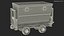 3D model Mining Rail Cart Black New