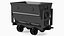3D model Mining Rail Cart Black New