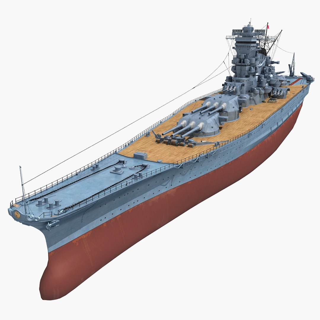 3D Japanese Battleship Musashi 1942 - TurboSquid 1352244