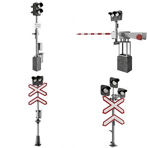 RAILWAY COLLECTION TRAFFIC LIGHT and BARRIER