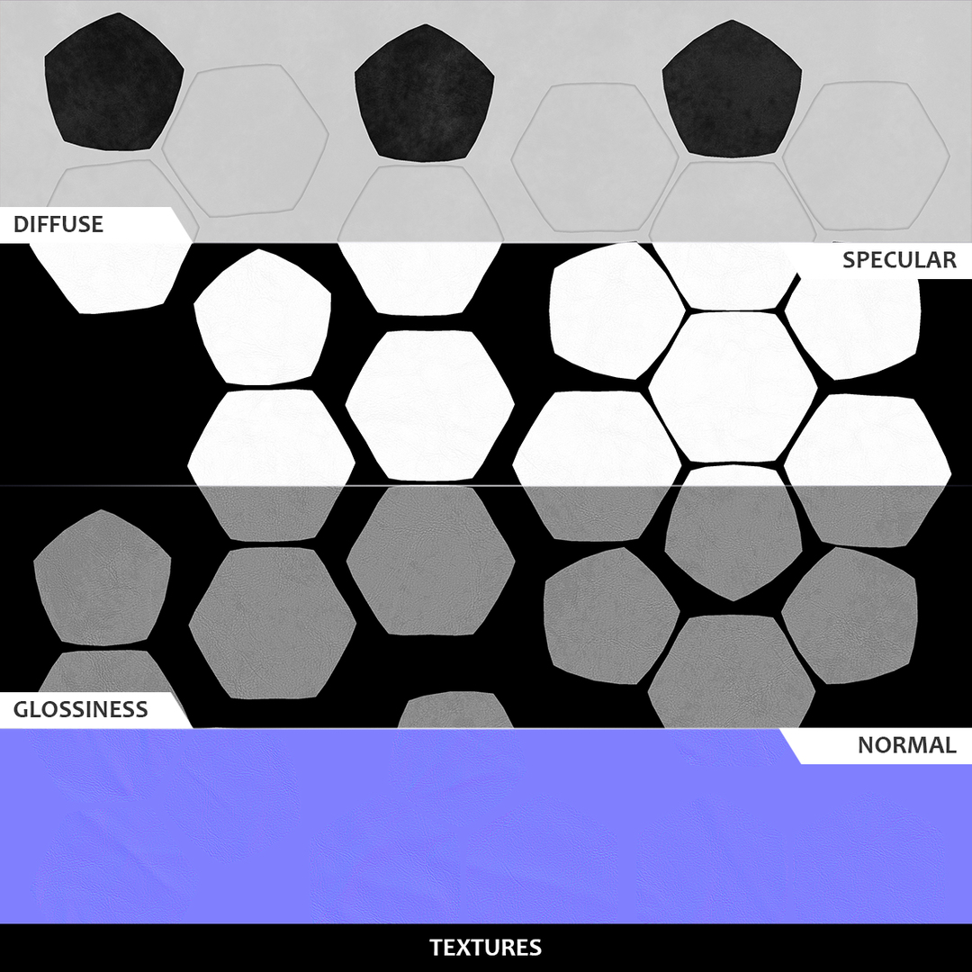 modelo 3d Balón de fútbol genérico en blanco y negro - TurboSquid 1456097