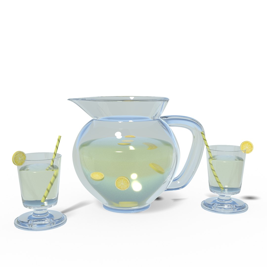 Lemonade Set Model TurboSquid 2099598