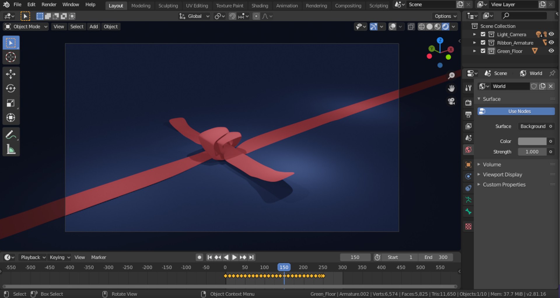 Ribbon Bow Animation | Blend Files 3D Model - TurboSquid 1738502