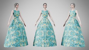 3D Dress 32 Tropical Horizon model
