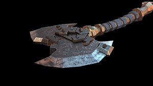 double axe stylized obj