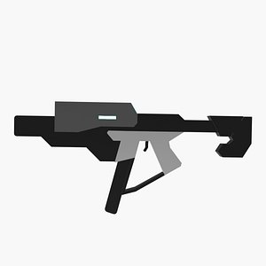 Low Poly Futuristic Gun