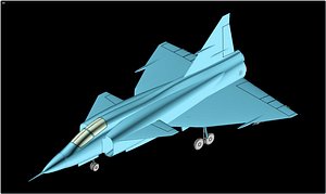 3d saab viggen aircraft solid model