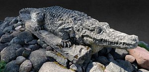 3D Crocodile Statue 3D Scan