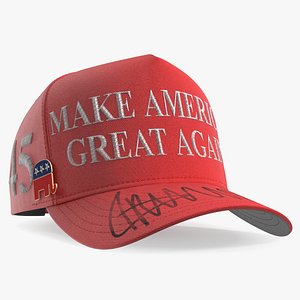 3D Republican Party Elephant Icon on Trump Baseball Cap