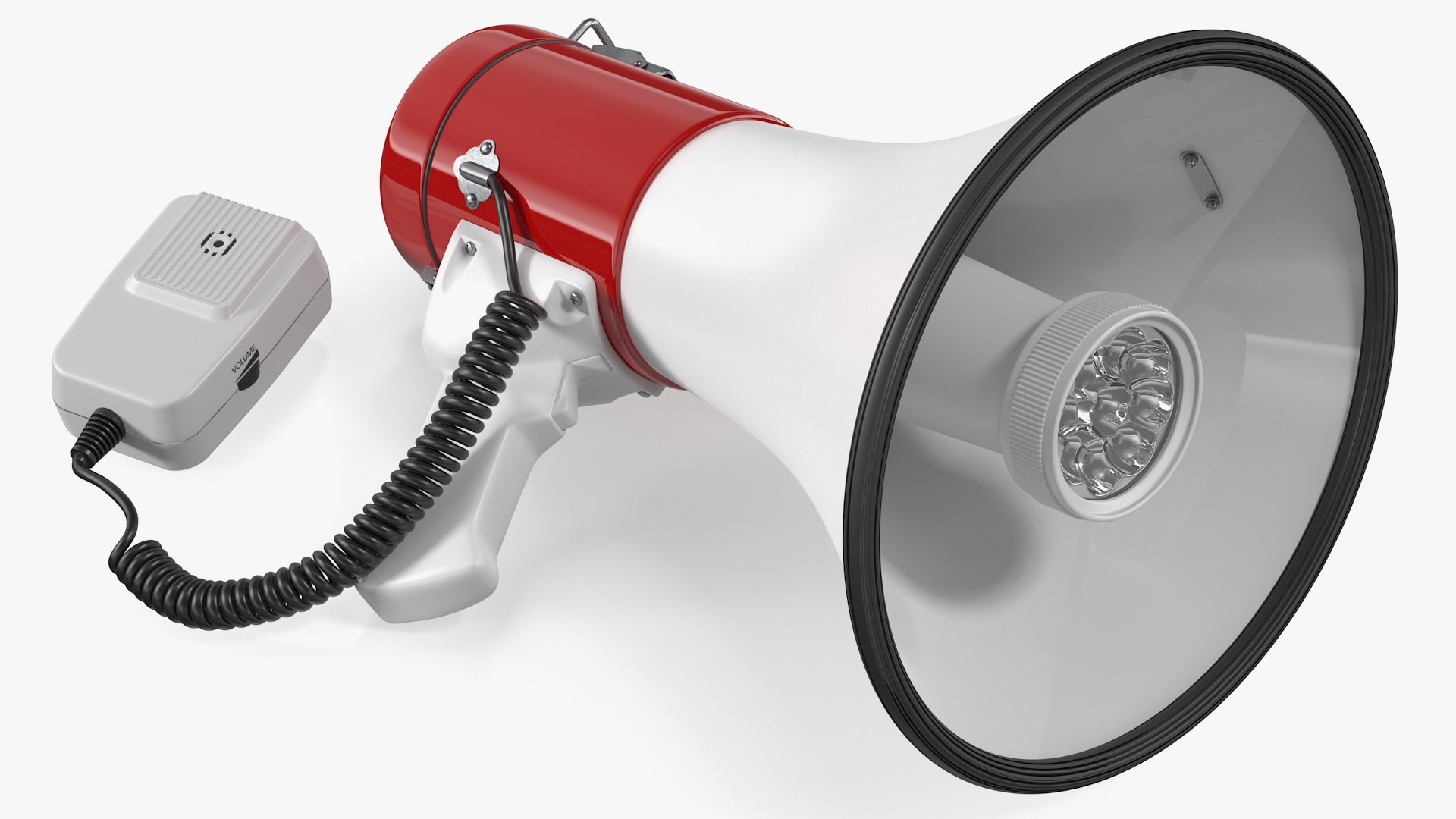 Megaphone Speaker with LED Flashlight 3D model preview