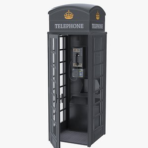 London Phone Box Black